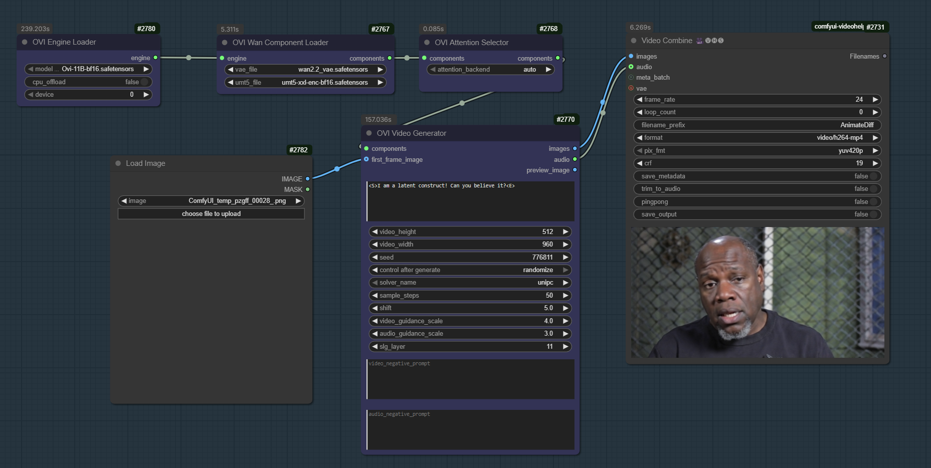 OVI in ComfyUI: Generate Video + Audio Simultaneously with Character AI's New Model featured image