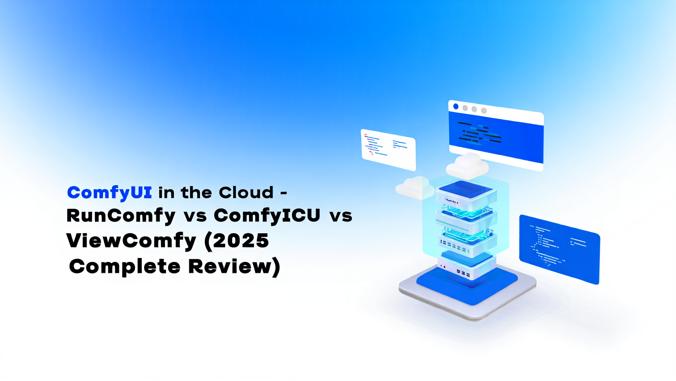 ComfyUI in the Cloud - RunComfy vs ComfyICU vs ViewComfy (2025 Complete Review) comparison graphic