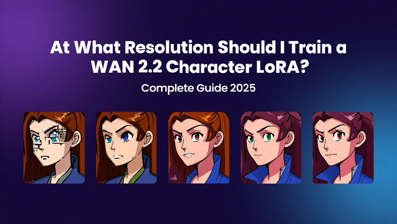 At What Resolution Should I Train a WAN 2.2 Character LoRA? Complete Guide tutorial banner