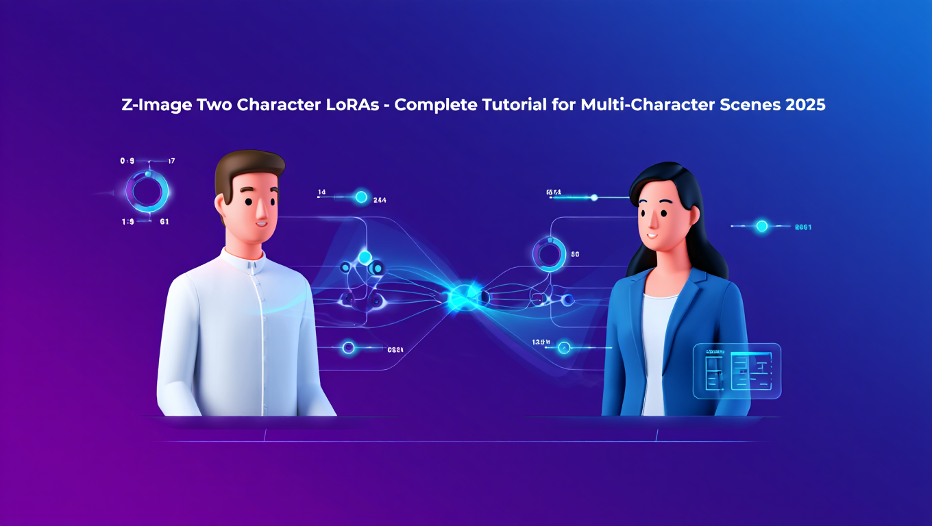 Z-Image Two Character LoRAs - Complete Tutorial for Multi-Character Scenes tutorial banner