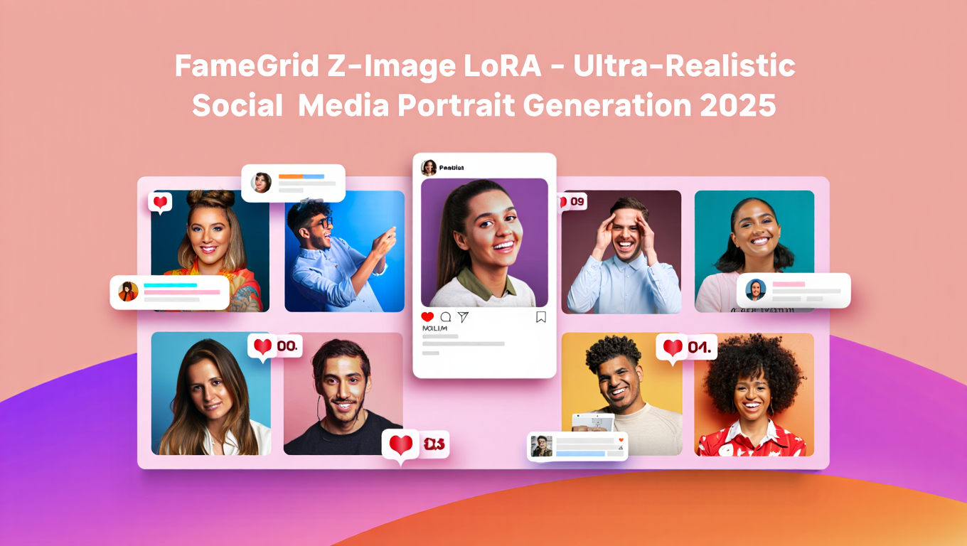 FameGrid Z-Image LoRA - Ultra-Realistic Social Media Portrait Generation featured image
