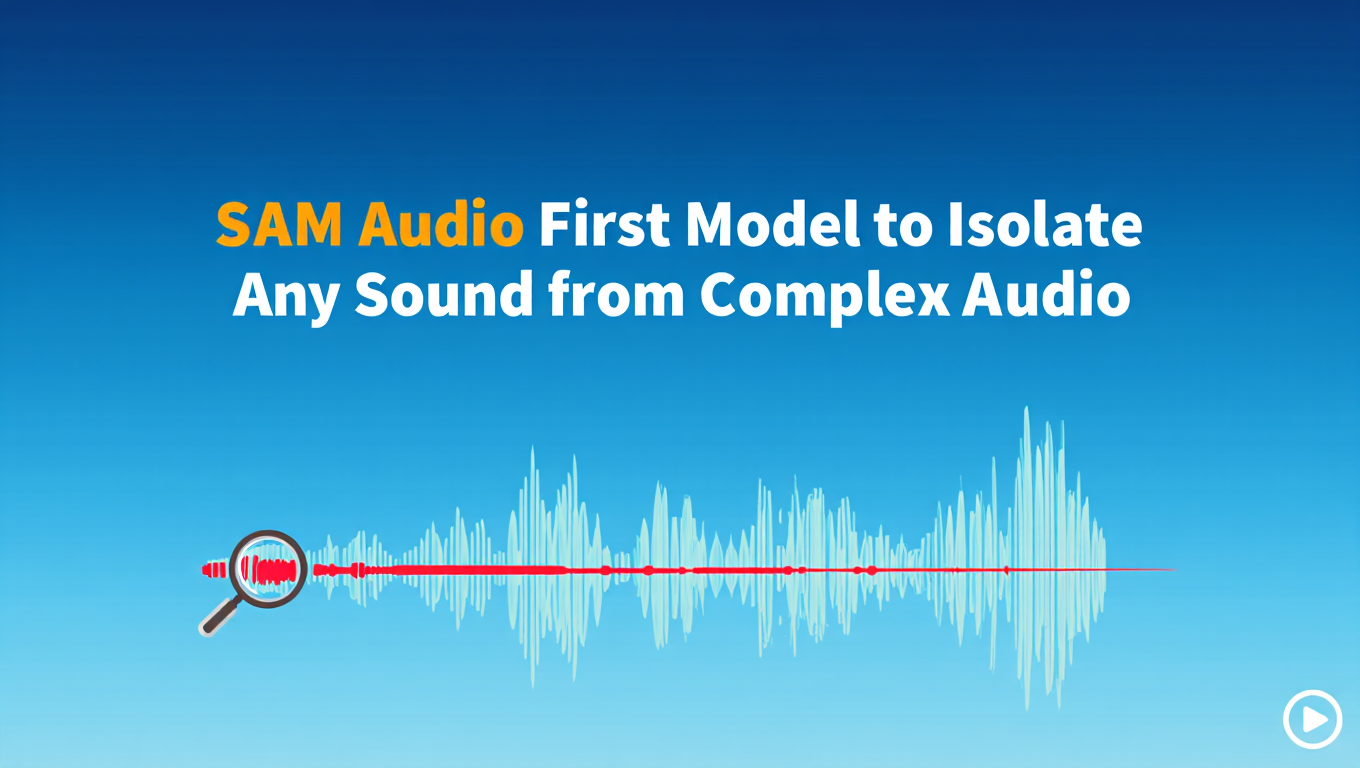 SAM Audio visualization showing sound wave isolation and separation from complex audio