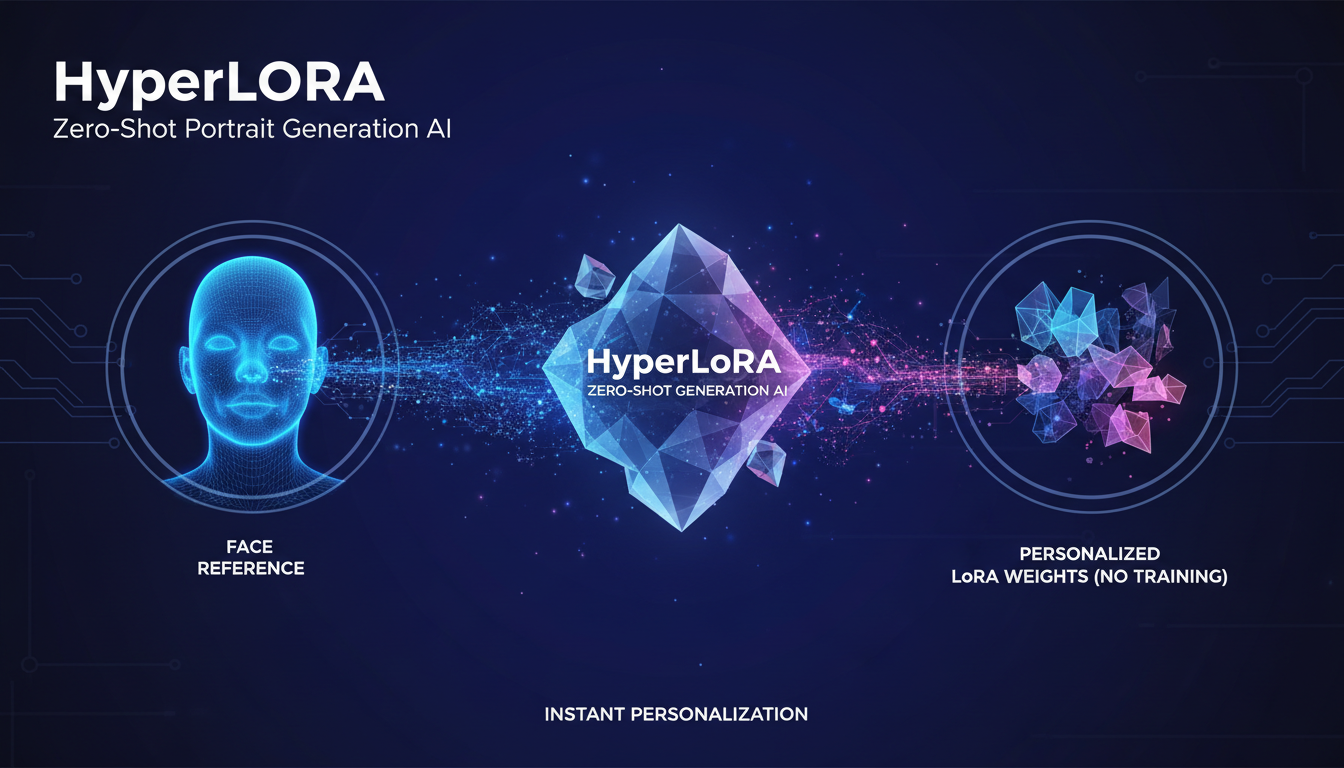 HyperLoRA generating personalized portrait from single face reference