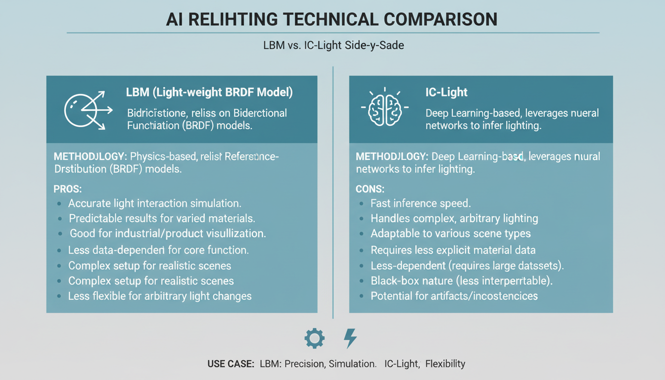 LBM Relighting vs IC-Light comparison chart