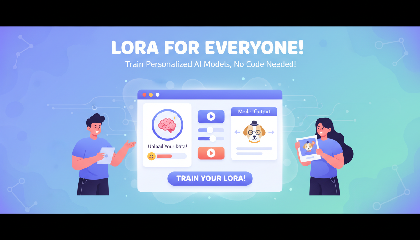 Custom LoRA training interface for AI models