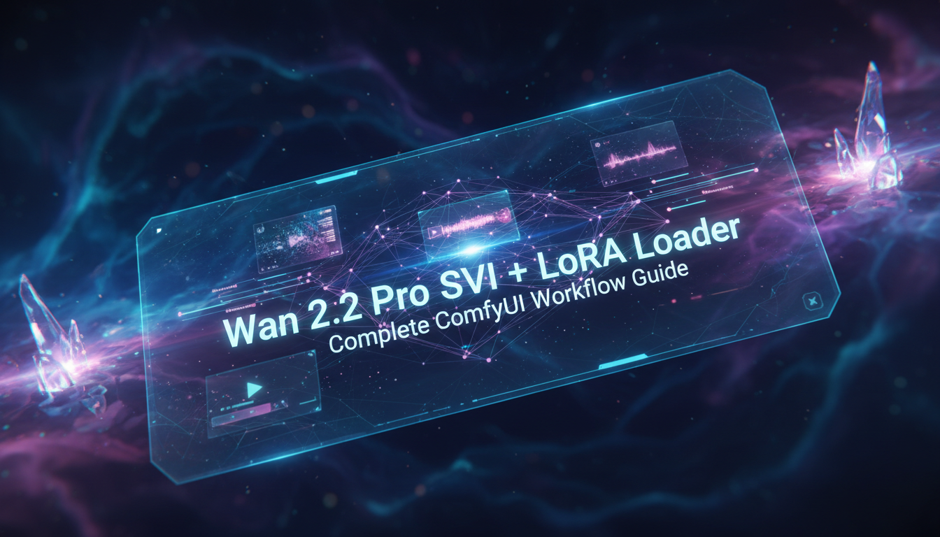 Wan 2.2 Pro SVI workflow with LoRA loader nodes in ComfyUI interface
