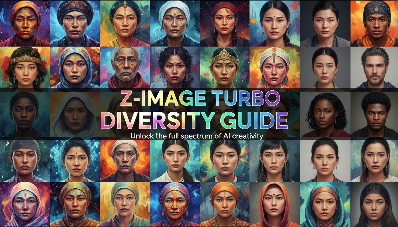 Z-Image Turbo diversity comparison showing varied outputs from same prompt