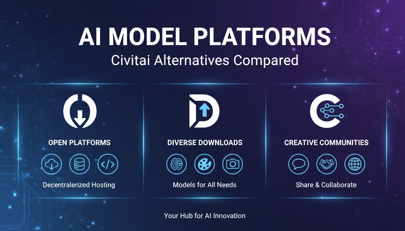 Civitai alternatives comparison showing multiple AI model platforms