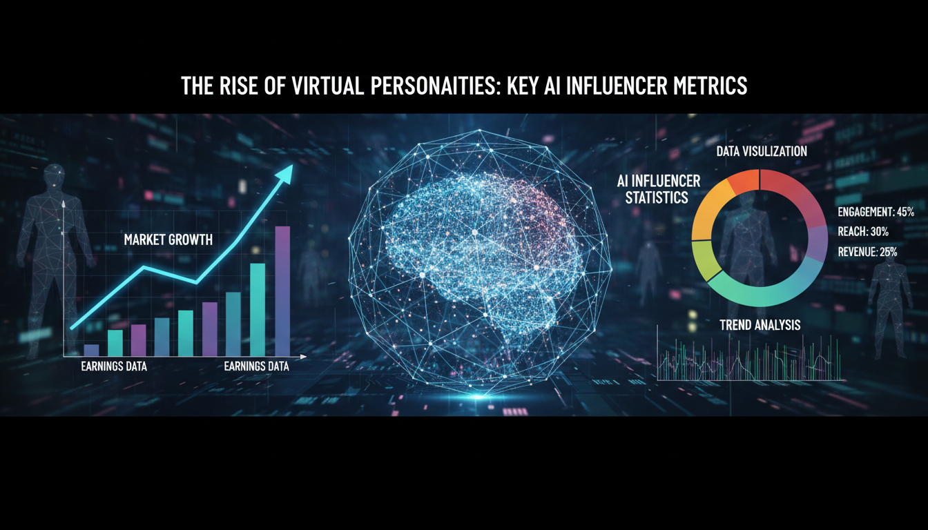 AI influencer statistics and market data visualization for 2025