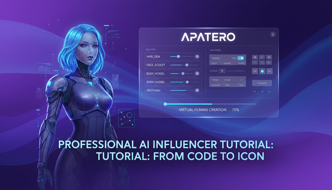 AI influencer creation process showing character design interface