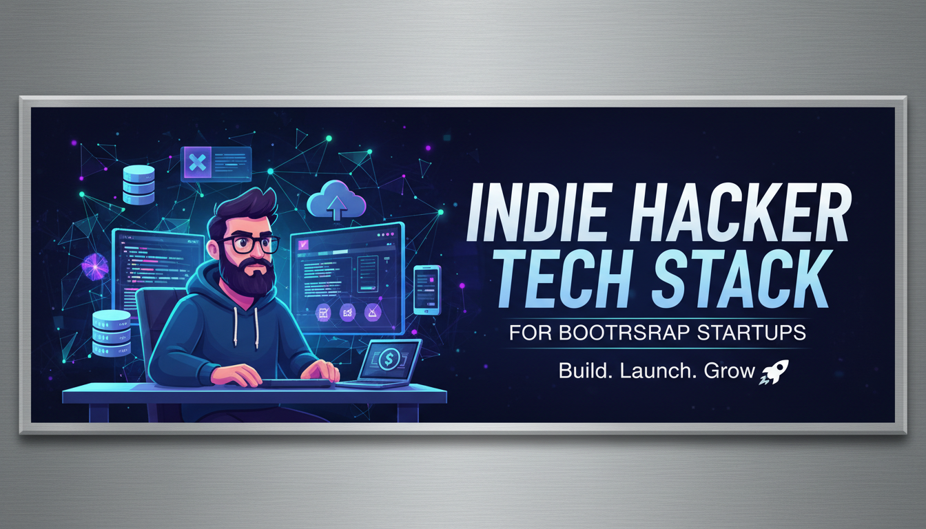 Indie hacker tech stack for bootstrapped startups