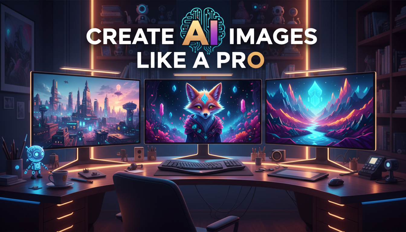 Professional AI-created images showcasing different styles and techniques