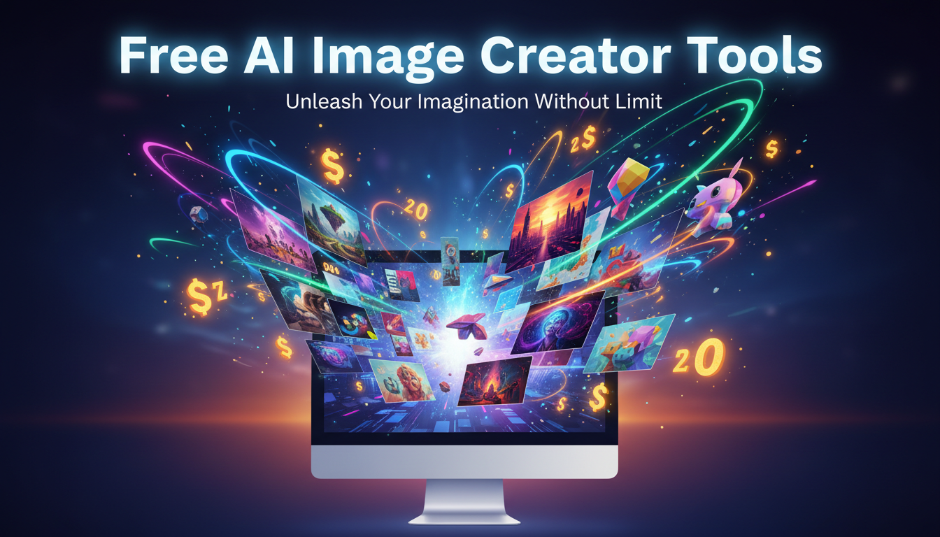 Collection of professional AI-generated images created with free tools