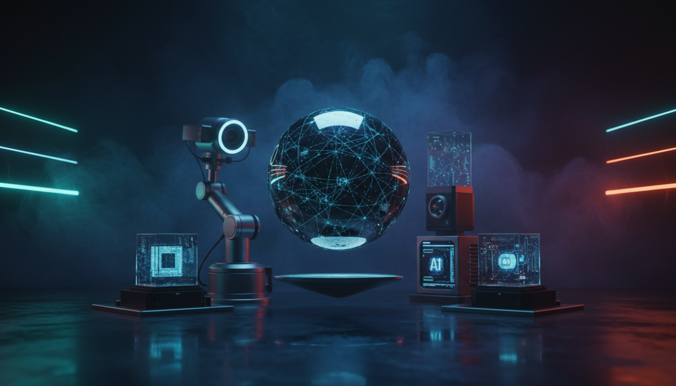 Advanced AI product photography techniques showing professional lifestyle scenes and studio lighting generated with AI models