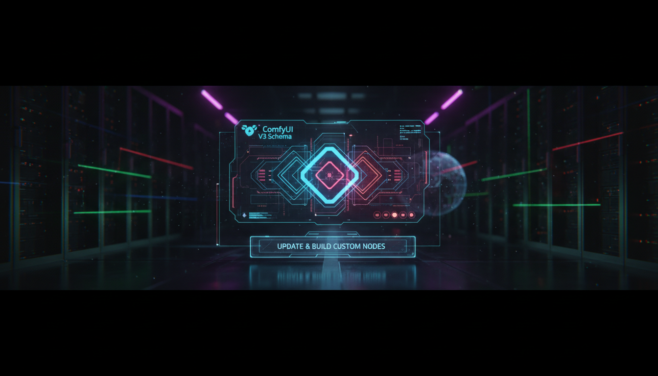 ComfyUI V3 custom node schema development guide showing code examples and migration workflow