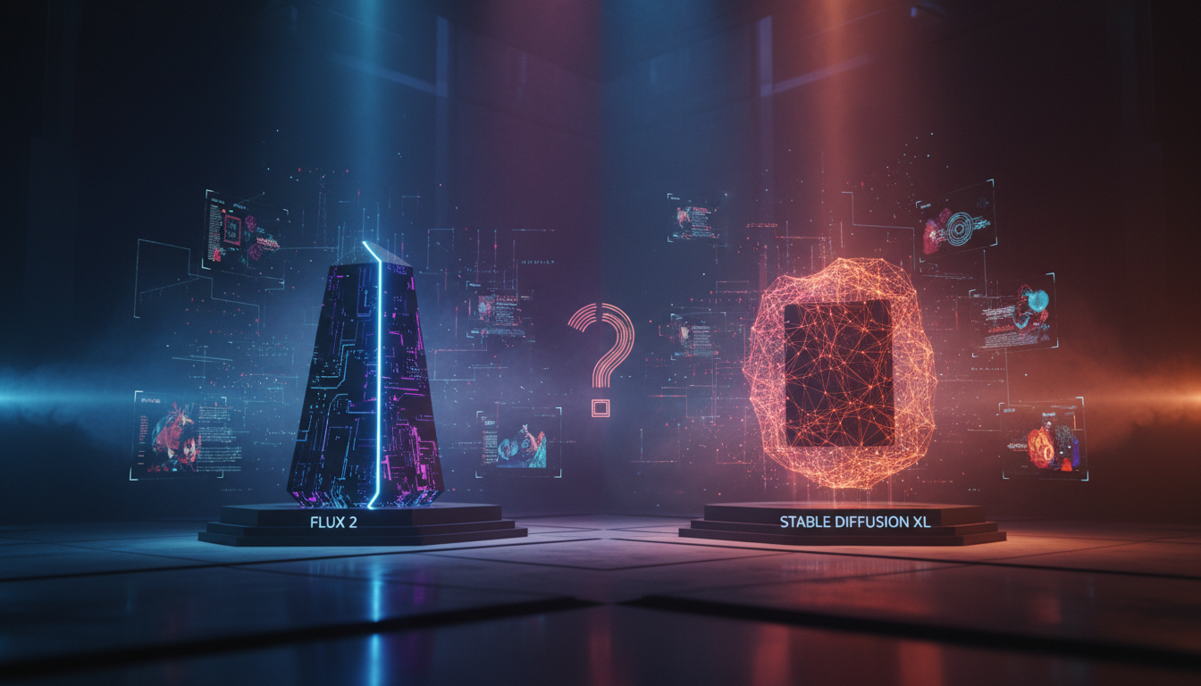 FLUX 2 vs Stable Diffusion XL comparison showing side-by-side image quality differences in 2026